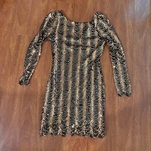 Charlotte Russe | Dresses | Charlotte Russe Gold And Black Sequin Dress |  Poshmark